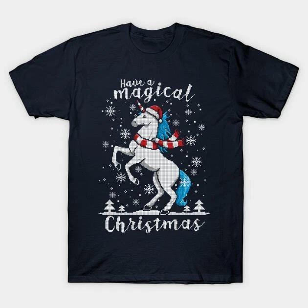 Magic unicorn ugly Christmas sweater Made in Australia T-Shirt XL