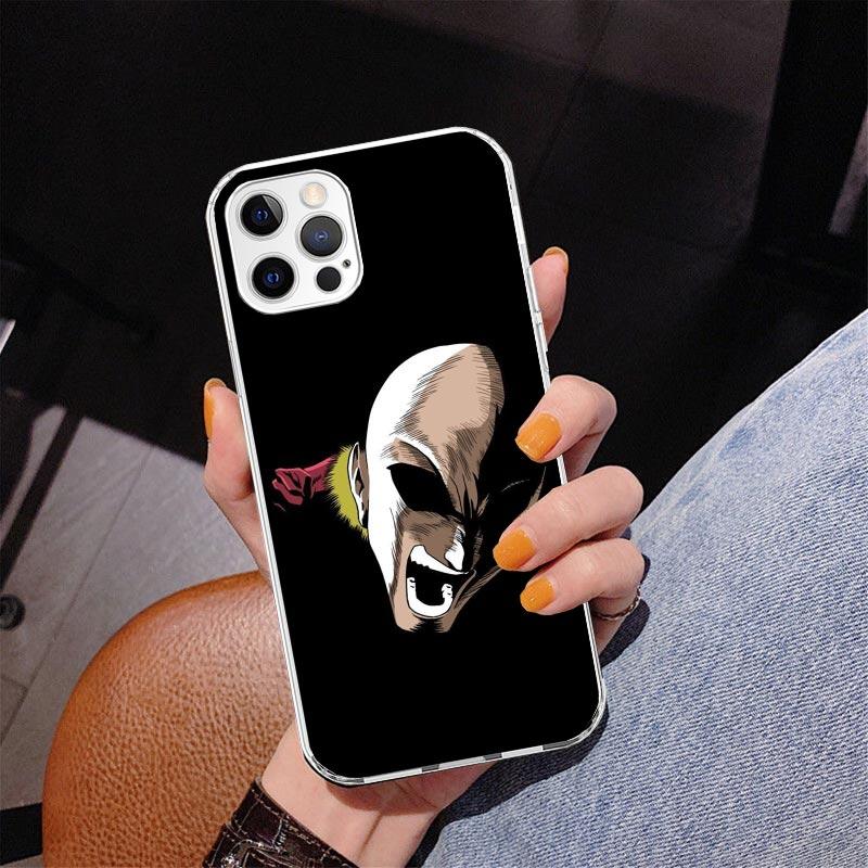 One P-Punch-Man Saitama King Phone Case For iPhone 13 12 Mini 11 Pro Max XS XR X SE 7 8 Plus 5S 5 6S 6 Gift Print Cover Fundas