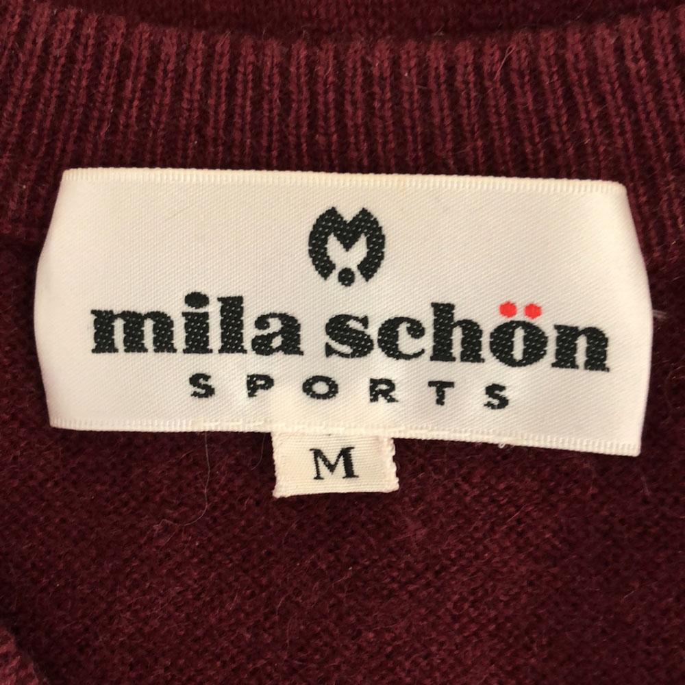 mila schon Cashmere 100% V neck Knit vest M Red series Men's Used