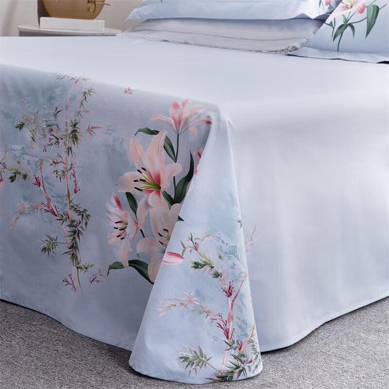 Spring Lily Sateen Cotton 4-Piece Bedding Set