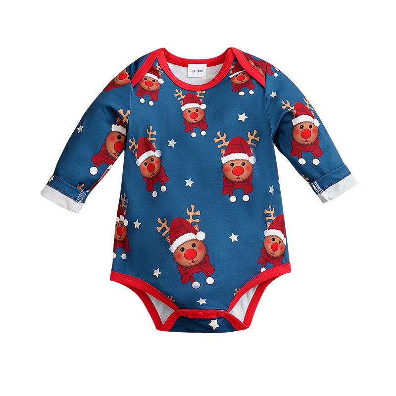 

Santa Baby Christmas Jumpsuit: Newborn Long Sleeve Autumn/Winter Outfit 3-6M（66cm）