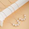 New Ins Wind Pearl Necklace Women's Fashion High Design Sense Versatile Collarbone Chain Love Pendant Internet Celebrity Pearl