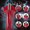 67" Light Up Witch Dector Animated Talking and Sound Activated Skeleton for Halloween Outdoor,Lawn, Yard, Patio Decor
