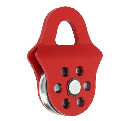 Winch Pulley Block Snatch Block Towing Pulley 4T Load Bearing Capacity Heavy Duty Winch Pulley Red for Truck Tractor ATV UTV
