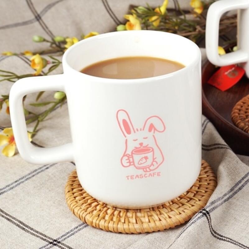 [Teezeit-Serie] Quadratische Tasse S (350ml_Weiß)