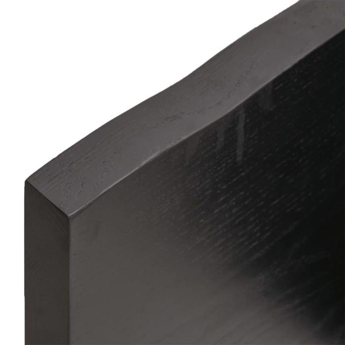 VidaXL Dessus de table bois chêne massif traité bordure assortie 363996
