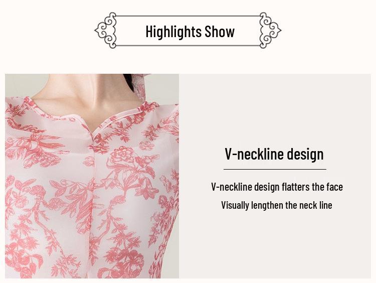 Haut en gaze pour danse ethnique féminine 2025 pour examens d'art - Costume fluide féerique