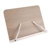 Wood Book Stand Portable Adjustable Desk Reading Textbook Recipe Display Holder with Paper Clips