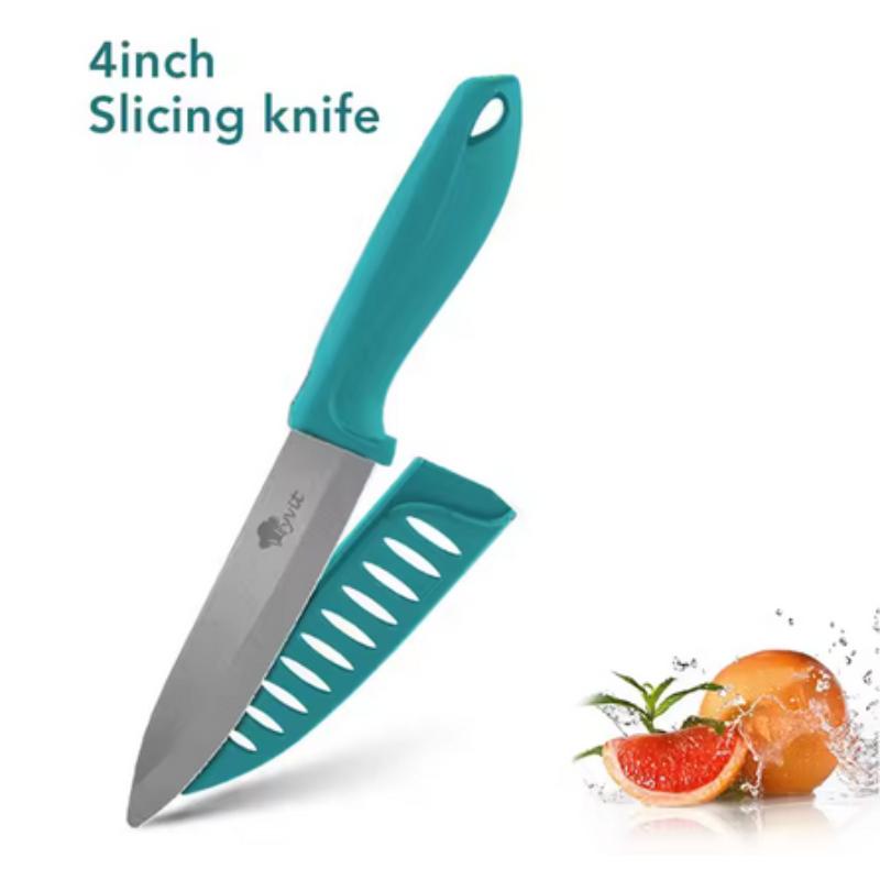 Ceramic Knife 3 4 5 6 Inch Sharp Kitchen Chef Knives Utility Slicer Paring Serrated Bread Meat Cleaver with Sheaths Black Blade