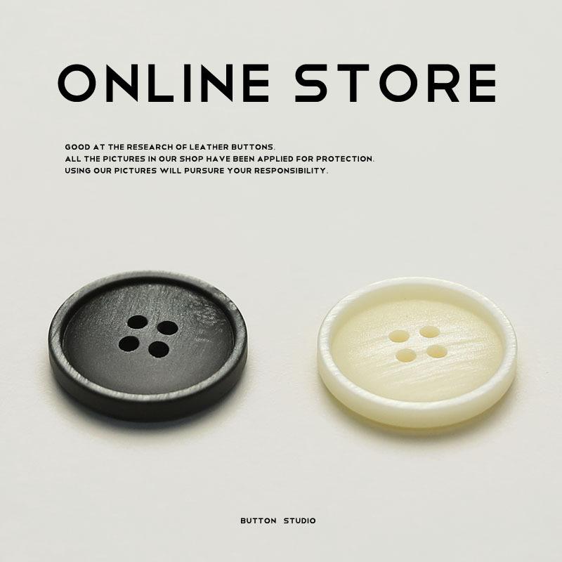 Four-Eye Thin-Edged Resin Buttons, Exquisite Niche Blazer Buttons, Double-Sided Nylon Sweater Decorative Buttons.