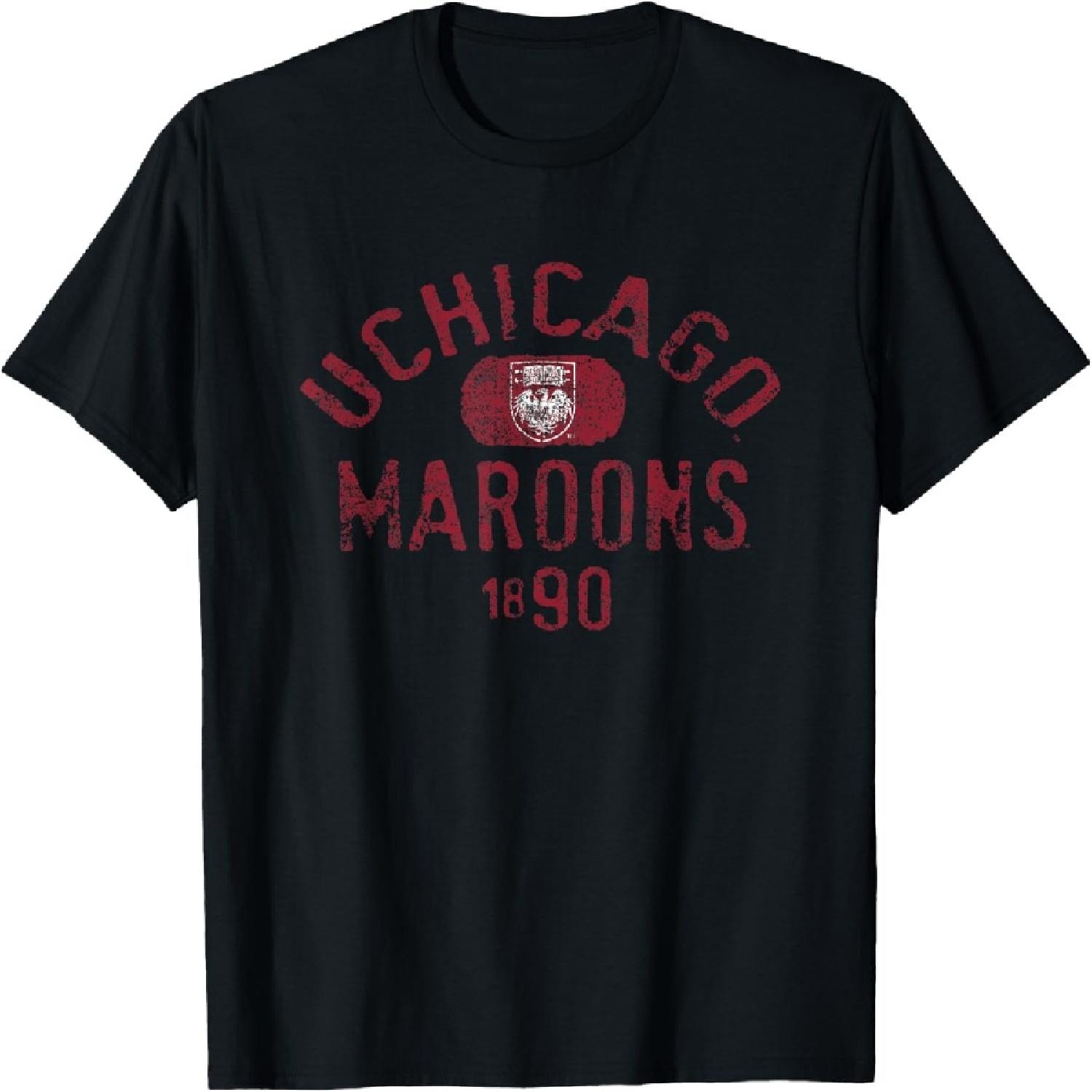 Chicago Maroons Vintage 1890 Logo Officially Licensed T-Shirt S