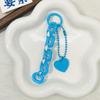 Summer Jelly Acrylic Heart Pendant Keychain