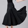 Lady Modern Swing Skirt Waltz Ballroom Dance Practice Ruffle Long Skirt Women Ballroom Dance Half Skirt Solid Color Long Dresses