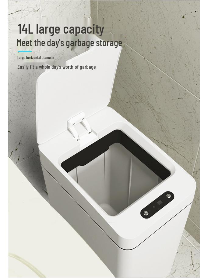 Smart Sensor Narrow Trash Can for Bathroom and Toilet