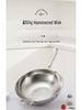 Non-stick 304 Stainless Steel Hammered Wok for Gas and Induction Cooktops