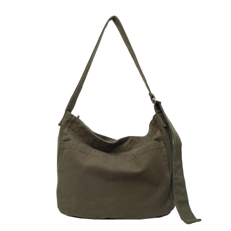 Cotton Canvas Bag Female Student Messenger Bag Class Cloth Bag Commuter Bag Large Capacity Cloth Bag Japanese Shoulder Bag