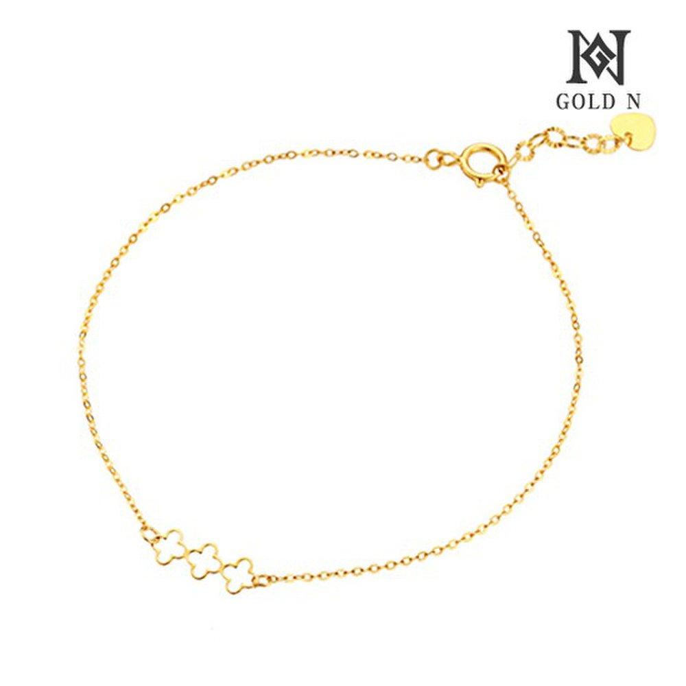 Gold N 14K Triple Clover Bracelet Yg