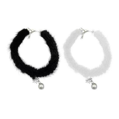 Multifunktionale Plüschkette Elegant Verstellbare Schlüsselbeinkette Alltagsaccessoire Geeignet für verschiedene Outfits