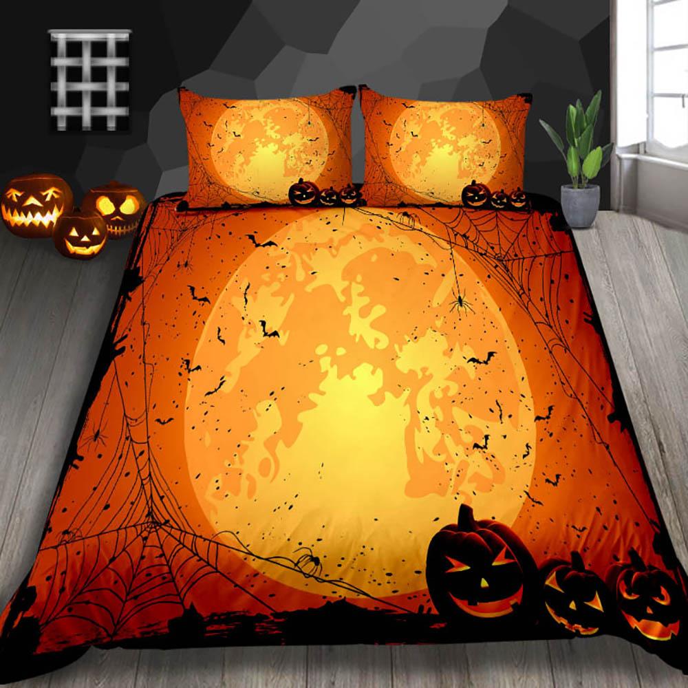 Halloween Duvet Cover Set Thumbedding Halloween Decor Mysterious Forest Bedding Set Double Queen King Size Quilt Cover