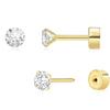 Cercei 14K Gold Plated Flat Back Earrings Hypoallergenic Earring Set Simple Studs