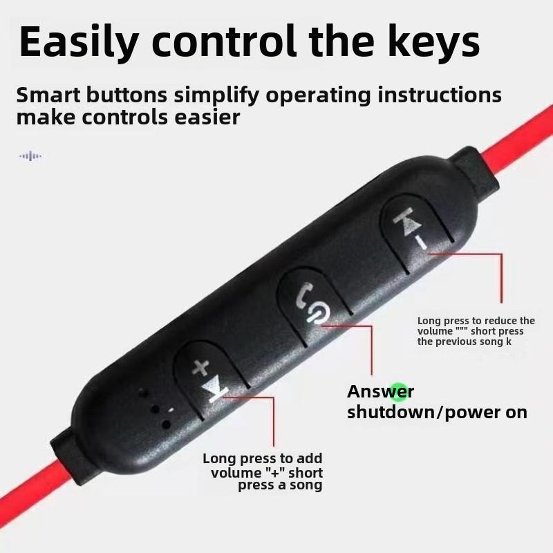 Wireless Bluetooth Headset Hanging Neck Sports Outdoor Magnetic Design