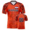 Netherlands National Football Team Jersey, Drapey, Sweat-wicking, Anti-pilling, V-neck with National Flag Design, Unisex.