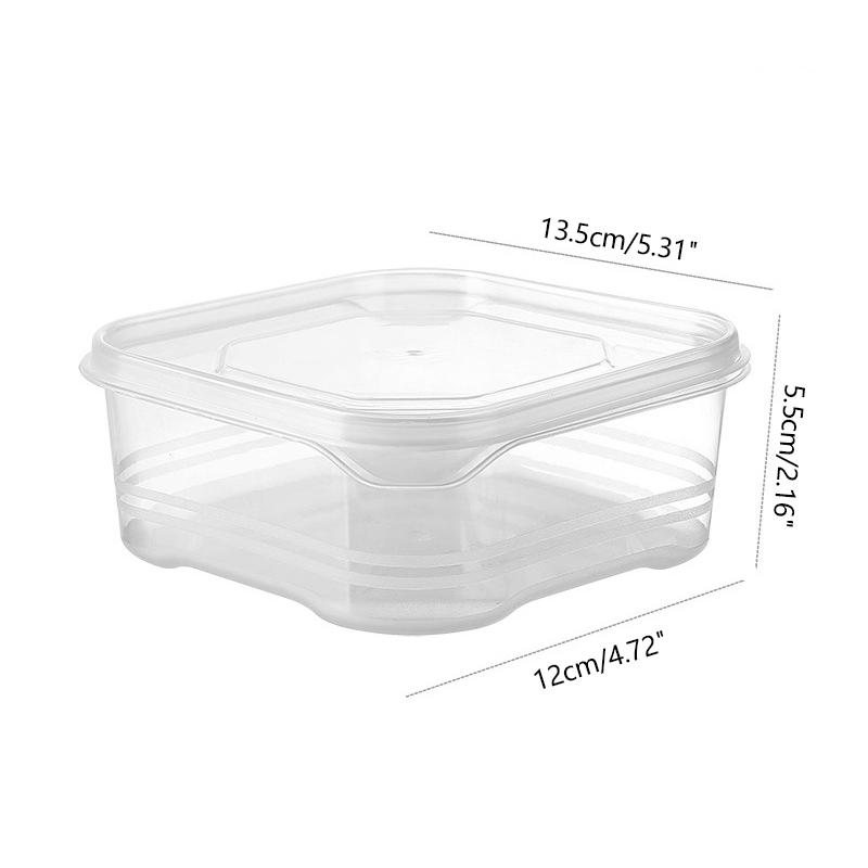 

Прозрачная пластиковая коробка для хранения с крышкой для холодильника, четкие контейнеры для еды, герметичная коробка для хранения продуктов в микроволновой печи M