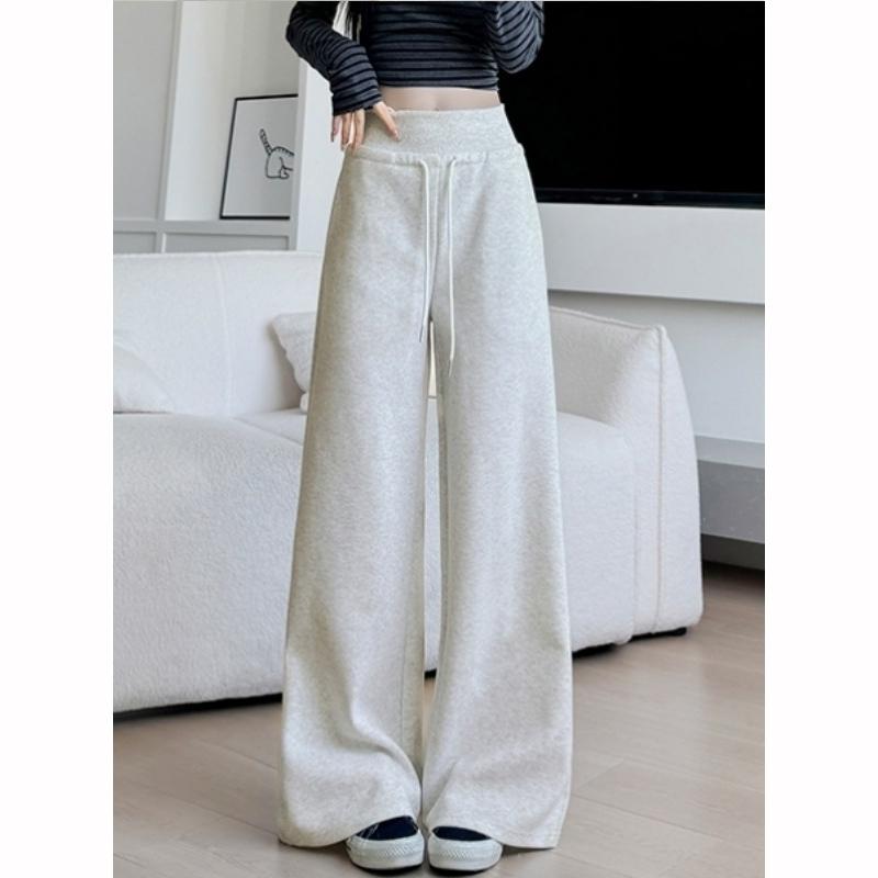 

Женские серые спортивные брюки с высокой посадкой, свободного кроя, прямые, широкие, американские спортивные брюки. XS