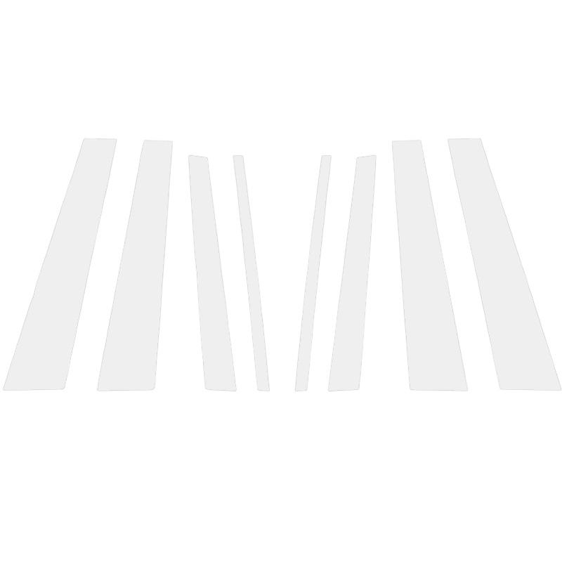 8pcs Door Window Center Middle Column BC Pillar Post Cover Mirror Effect Trim for Jeep Grand Cherokee L WL75 WL74