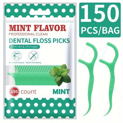 50/150/300/600pcs Mint Floss Stick - Cleaning Tools for Teeth Gaps