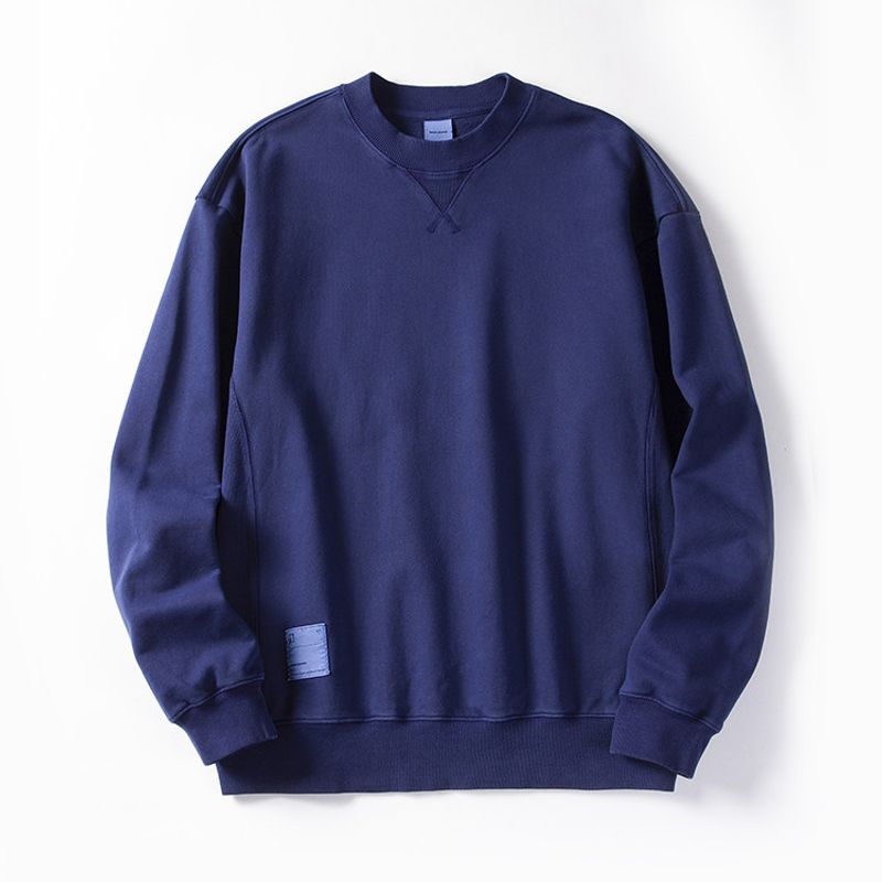 520g American Retro Heavyweight Stiff Washed Vintage Round-Neck Sweatshirt for Men, Autumn and Winter Export Men's High-Quality Jacket