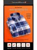 Men's Long Sleeve Cotton Plaid Shirt with Velvet Lining