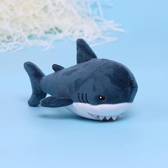 Key Holder Soft Cartoon Shark Shape Plush Creative Hanging Pendant for Bag
