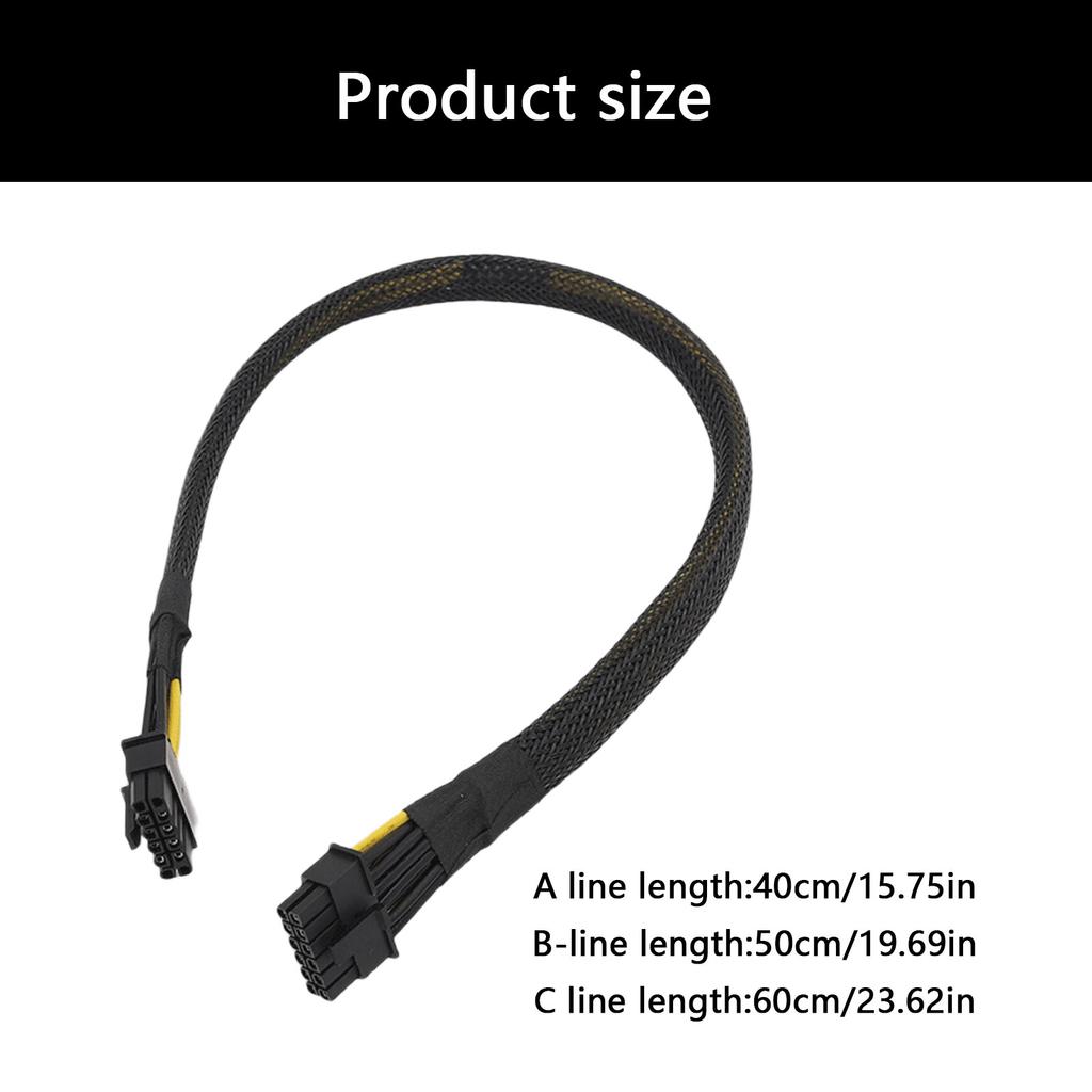 PCIe 12Pin to 16Pin(12+4) GPU Power Line for R750XA R750XS R750XD Data Center Servers High Temperatures Resistance