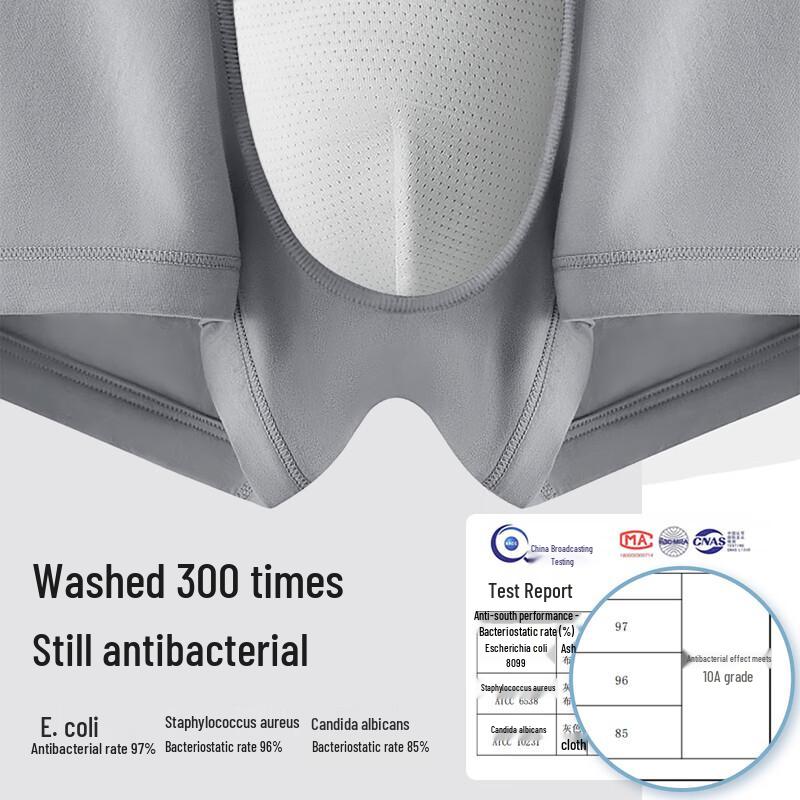 Miiow Men's 10A Antibacterial Cotton & Silk Boxer Briefs (Medical Grade)