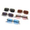 Fashion Rimless Sunglasses Square Women Retro Men Gradient Sun Glasses Brand Designer Eyewear UV400 Shades Oculos Female