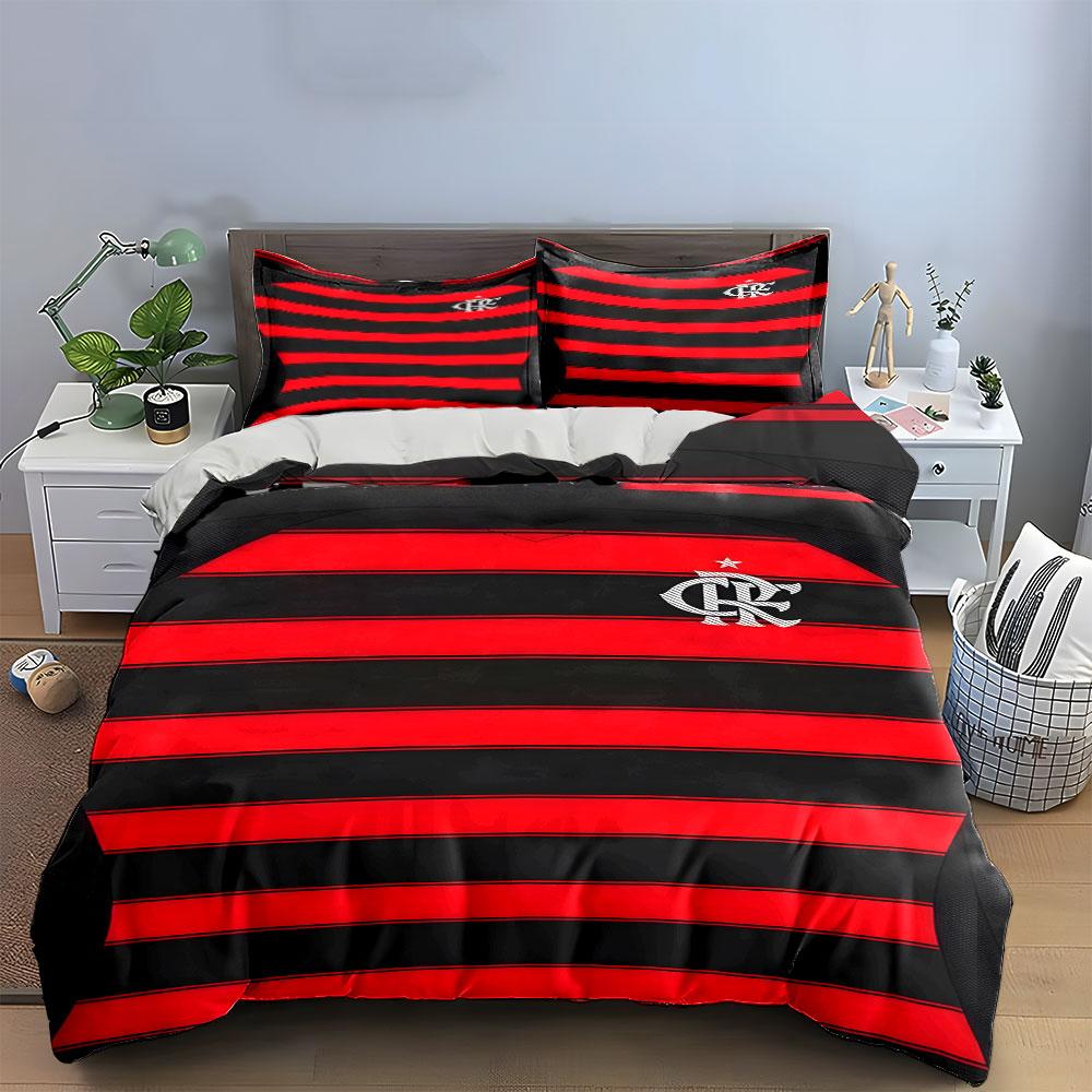 Red and Black Stripes. Bedding Sets Duvet Cover Sets Duvet Covers Pillowcases(1 * Duvet Cover 2 * Pillowcases Without Duvet Insert)