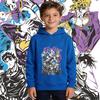 Jojo Characters Anime Print Fleece Pullover Hoodie Boys Girls Kids Warm Thick Sweatshirt for Autumn Winter