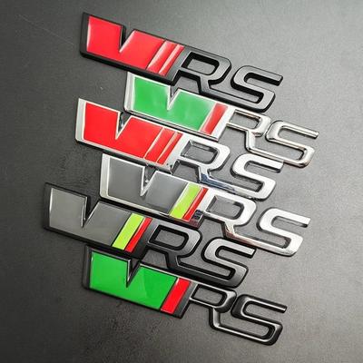 AFP1 3D Metall VRS Logo Auto Emblem Hinterer Heckstoßstangen Aufkleber Für Rapid Octavia 2 3 A5 RS Kodiaq Fabia Superb Zubehör