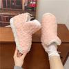 Plush Cotton Boots Winter New Round Toe Sleeve Warm Platform Anti-Slip Wear-Resistant Booties