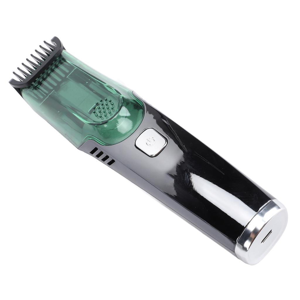 Cordless Vacuum Hair Trimmer Low Noise Strong Power LED Display Water Proof 1400mAh Men Vacuum Grooming Set for