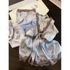 Pure Desire High-end Lace Lace Vest with Chest Pad Pajamas Women's Summer Temperament Ice Silk Satin Loungewear Set