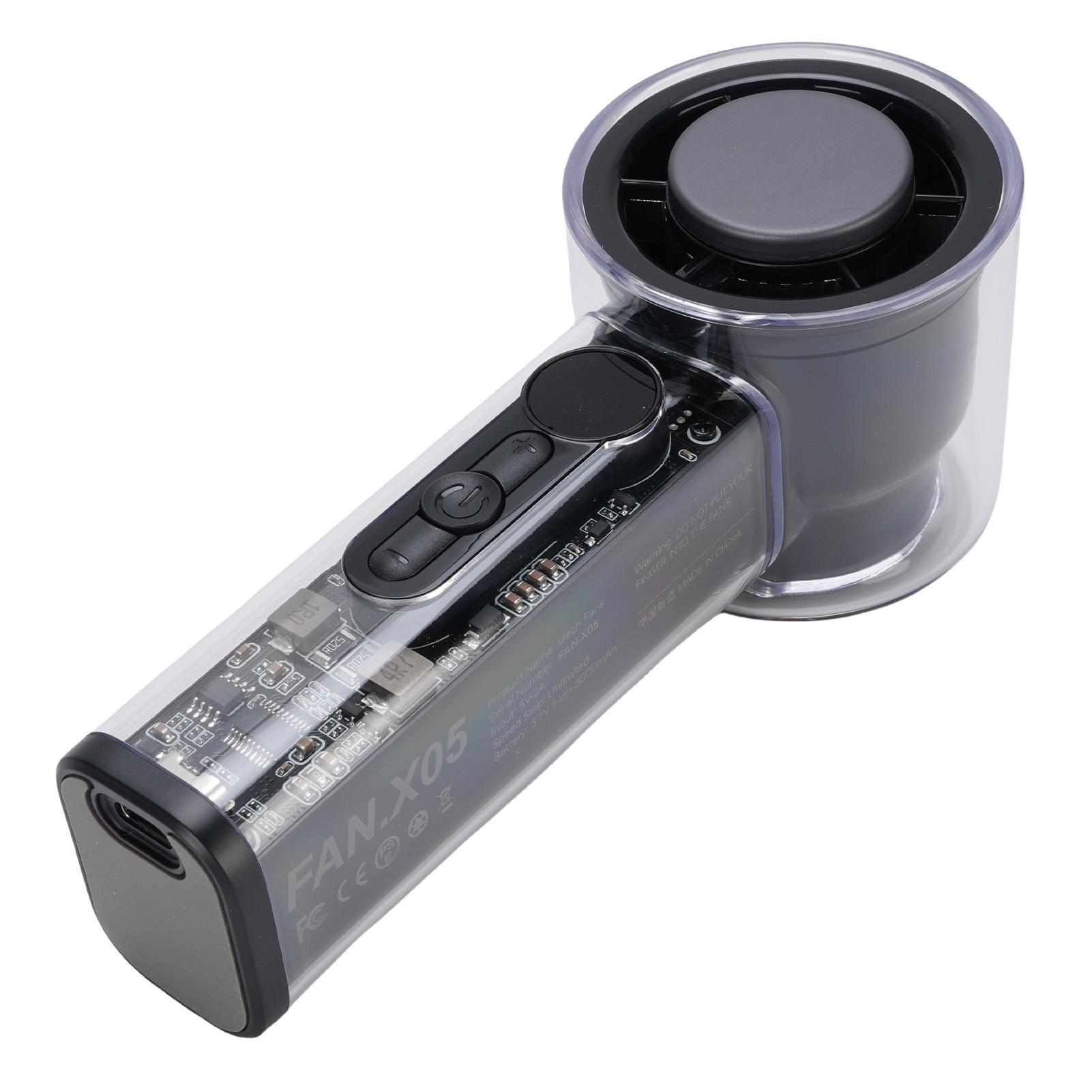 

Portable Handheld Fan with Ice Cooling 100 Gears Quiet Semiconductor Cooling Mini High Speed Pocket Fan with Lanyard чёрный