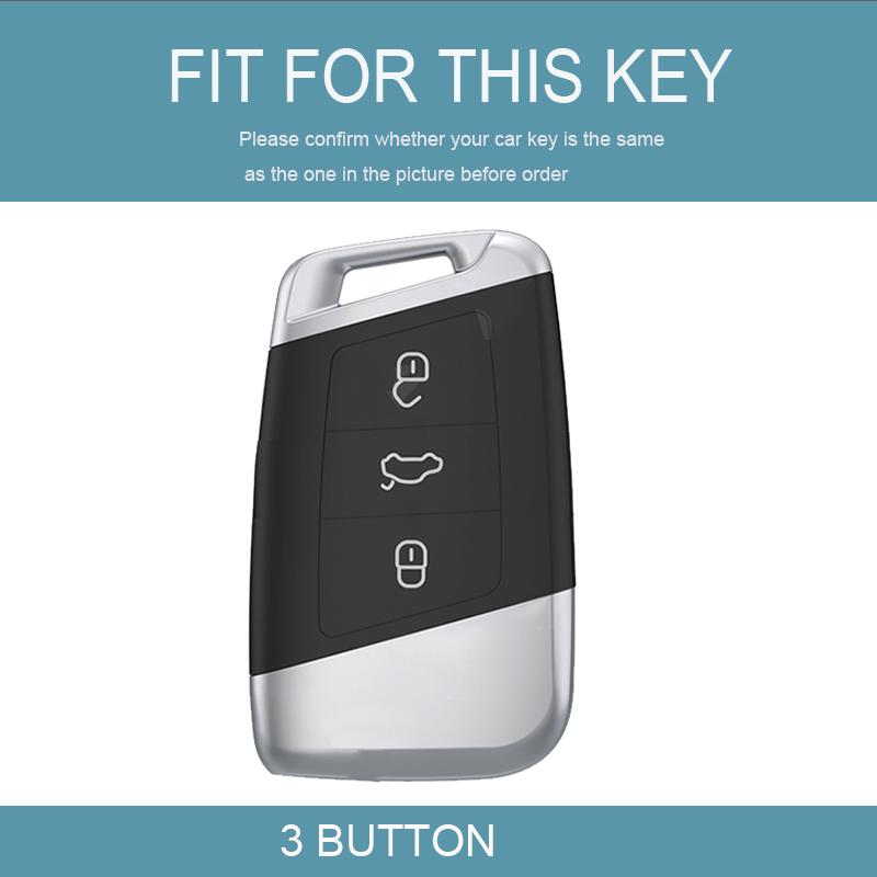 3 Buttons For Skoda Karoq Superb 3 Kodiaq For Vw Volkswagen Magotan Gte Cc Passat B8 Car Key Case Cover Keychain Accessories