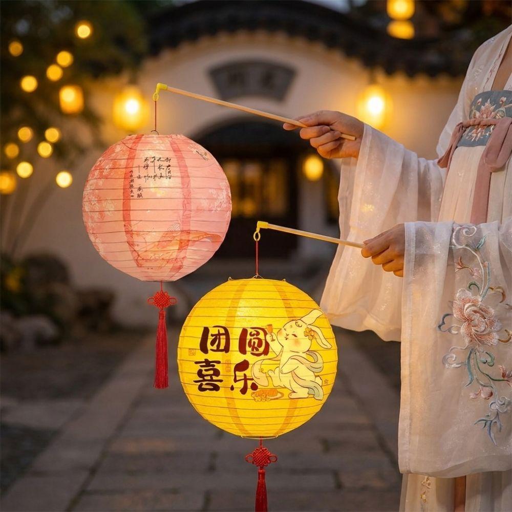 Luminous Rabbit Hanging Lanterns Traditional Glowing Festival Lights Chinese New Year