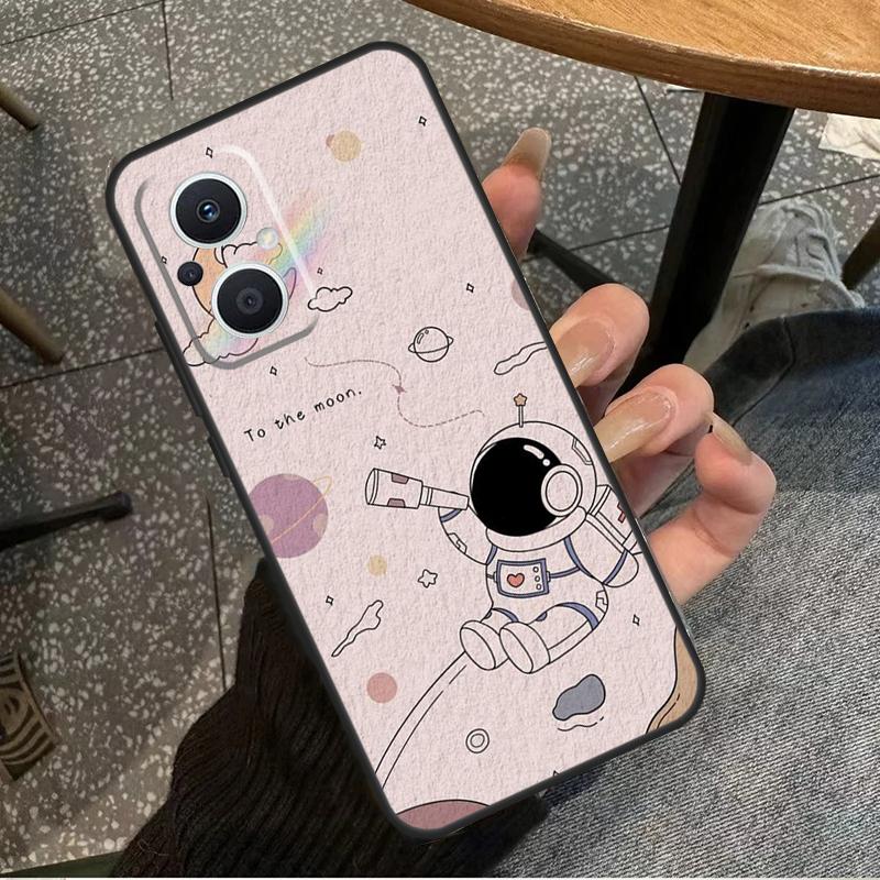 Cute Galaxy Astronaut For OPPO Reno 7 8 Lite 8T 14F 13F 11F 12F 10 11 12 13 14 Pro OPPO Find X9 X8 X5 X6 Pro Case