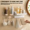 5-Hook Wall Mounted Hooks No Punching Bathroom Multi-Purpose Hooks Kitchen Rack Storage Rack