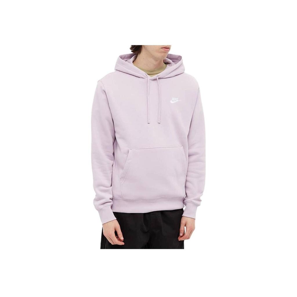 Nike Solid Color Logo Print Hooded Pullover Casual Sports Long Sleeve Sweatshirt Men Sweatshirt Pink BV2654-576