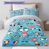 Biancheria da letto con motivo Gumball Decorazione per la casa Regalo di compleanno ( 1 copripiumino + 2 federe, senza imbottitura),merchandising per fan.