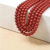 Red Jasper Imitation Beads: Round Semi-Finished DIY Beading Accessories